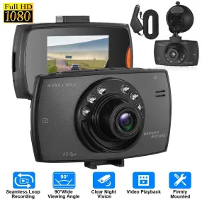 1080P Car DVR Camera Dash Cam Camcorder 90 Degree Angle Loop