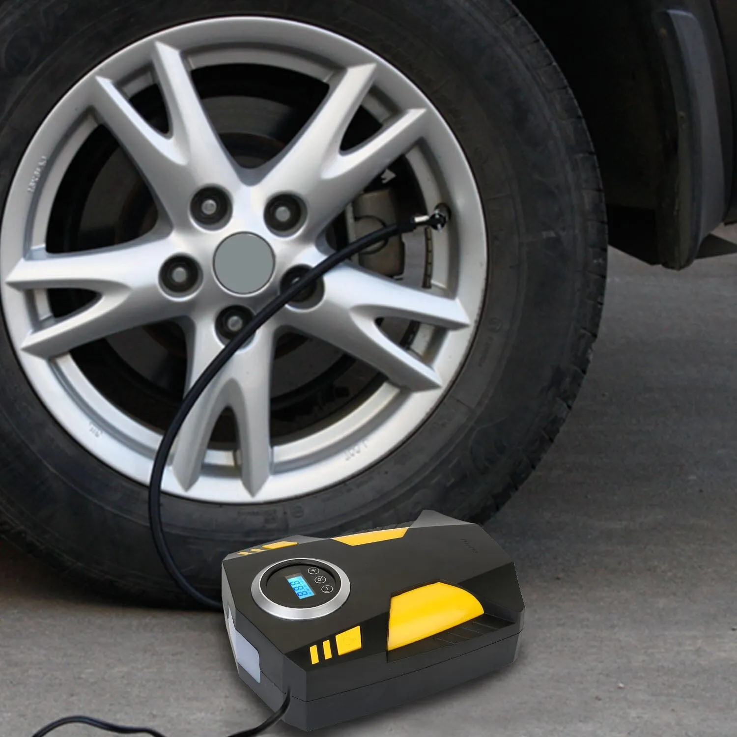 12V Digital Car Air Pump Compressor with LED Light 150 PSI