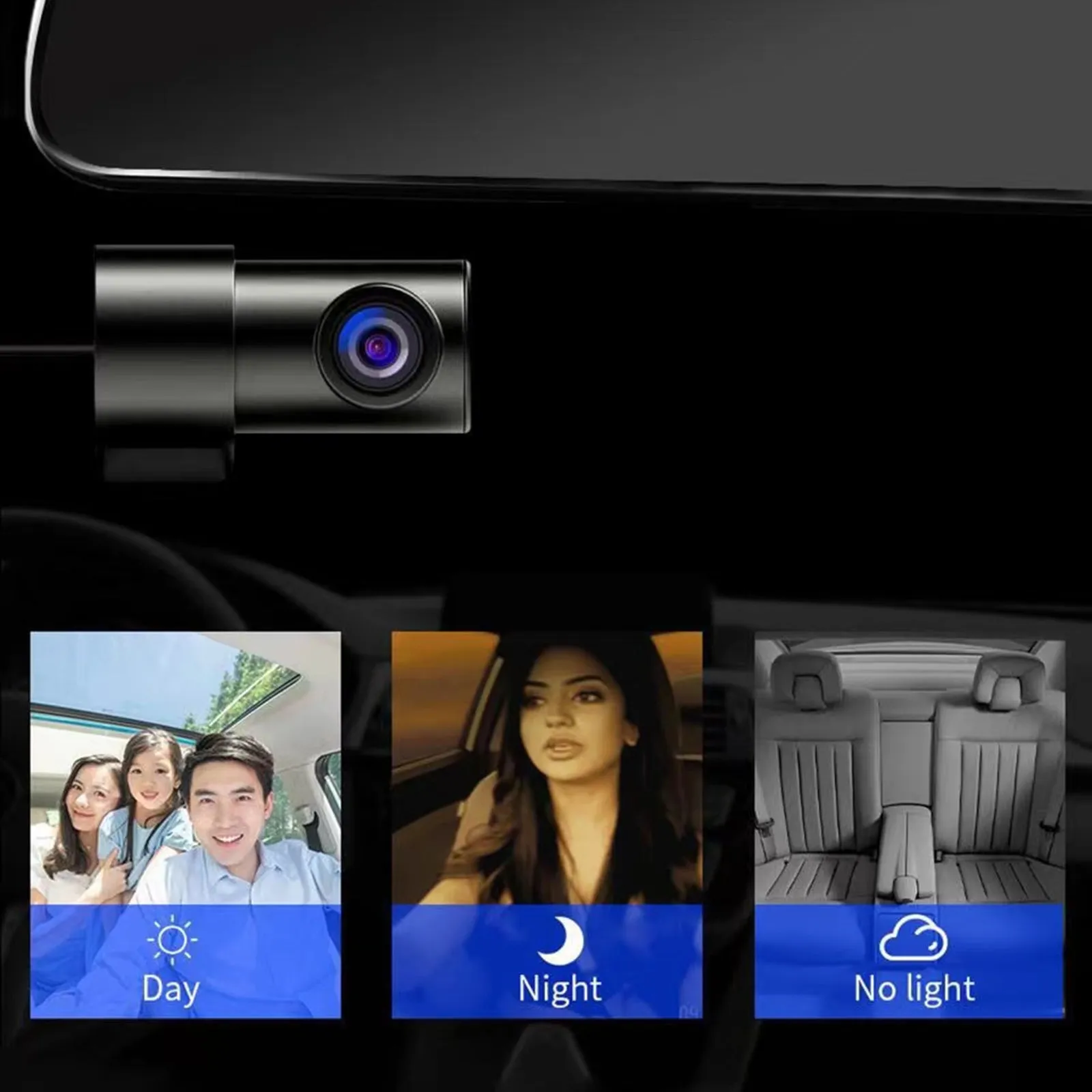 3 Channel Dash Cam 1080P HD Full Touch Screen 170 Degrees Wide