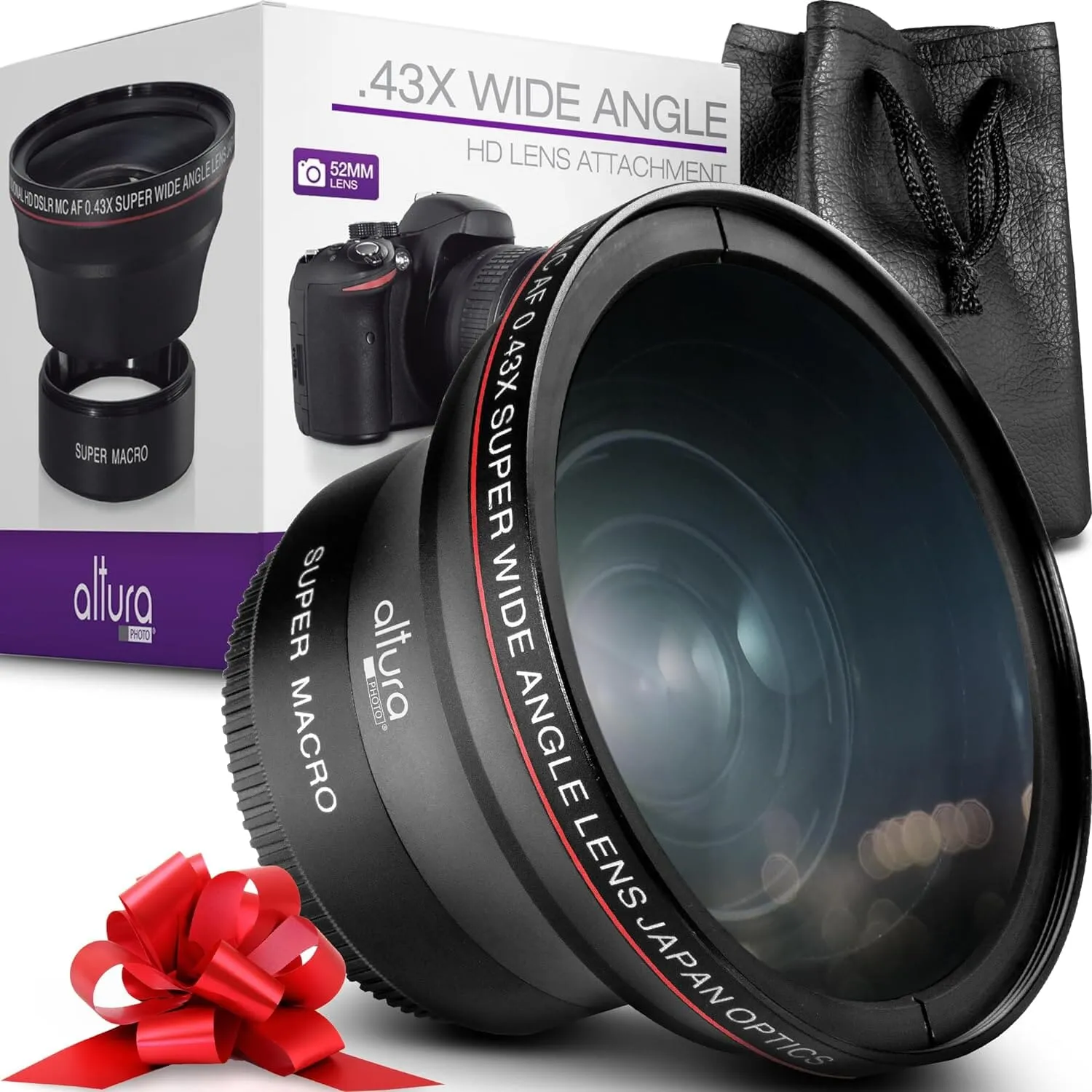 52MM 0.43x Altura Photo Professional HD Wide Angle Lens (w/Macro Portion) for Nikon  (Refurbished)