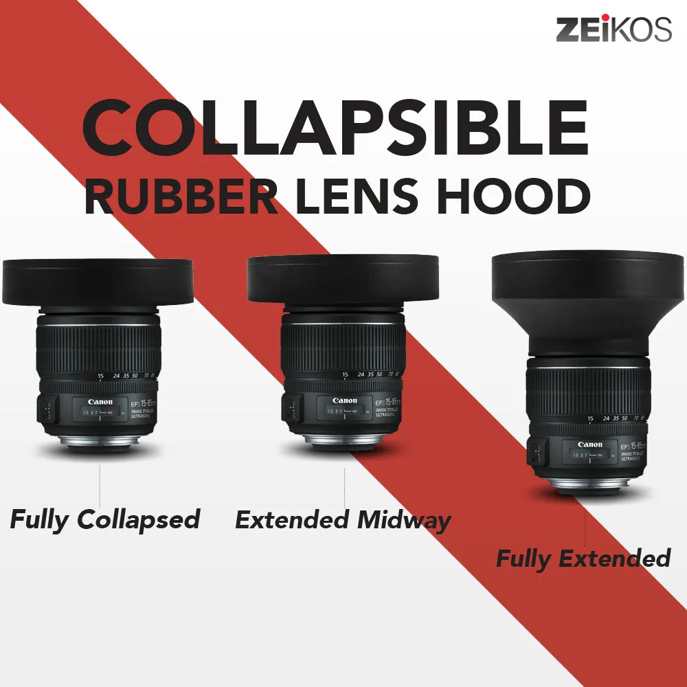 58mm Deluxe Collapsible Rubber Lens Hood
