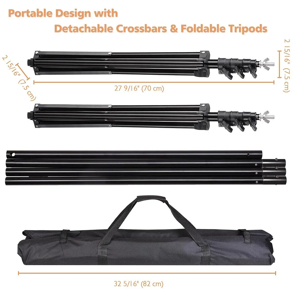 8x10 ft Adjustable Metal Photo Backdrop Stand