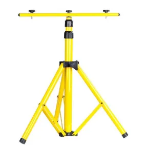 Adjustable Double Head Flood Light Tripod Stand with 1 for 2 Connector