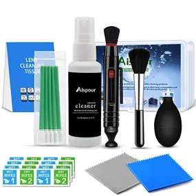 Aispour Camera Lens Cleaning Kit, 10-in-1 Camera Cleaning Kit, Camera Lens Cleaner and Camera Accessories, Includes Lens Cleaning Kit/Lens Cleaner/Lens Cleaning Pen/Soft Brush