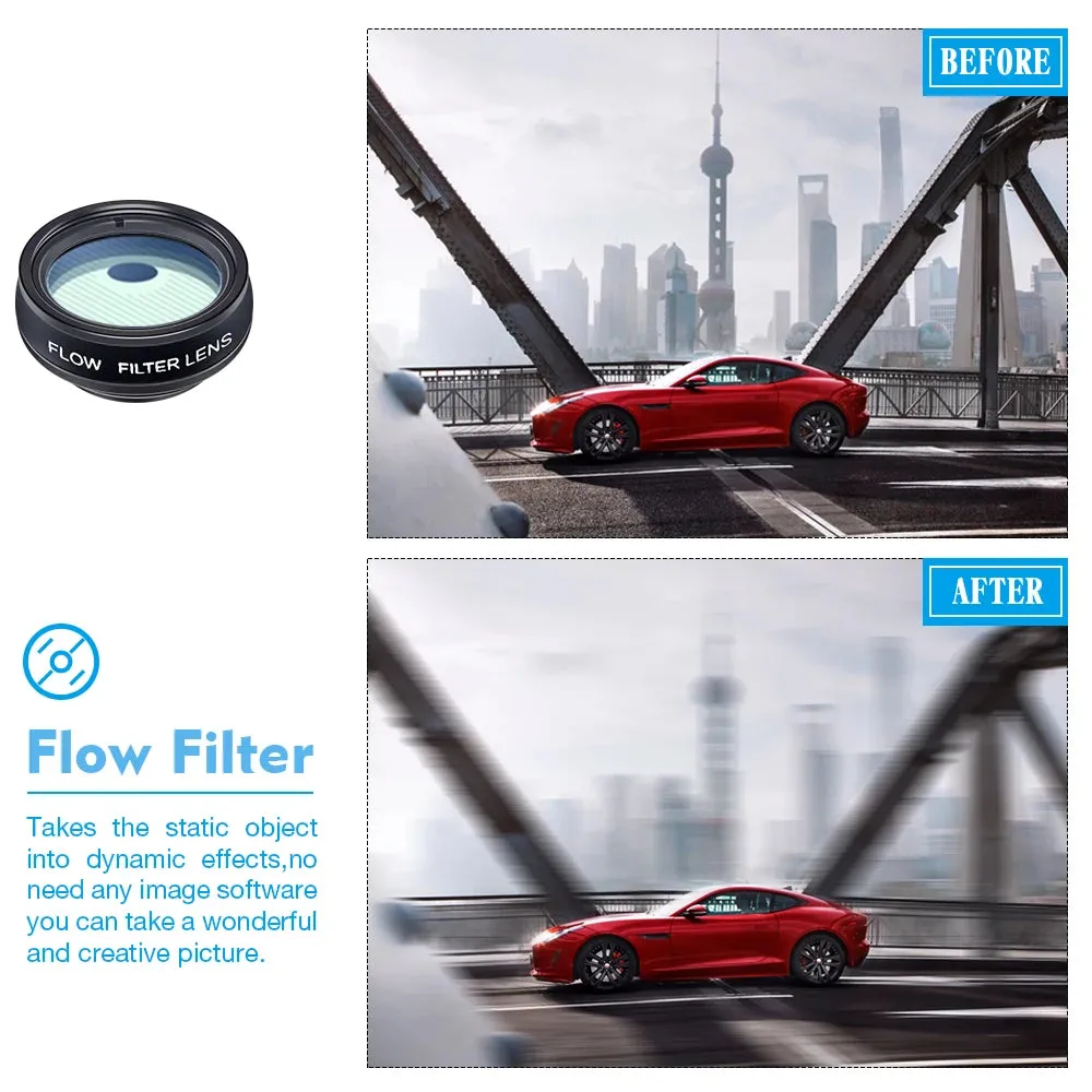 APEXEL 10 in 1 Phone camera Lens Kit Fisheye Wide Angle macro Lens CPL Filter Kaleidoscope and 2X telescope Lens for smartphones