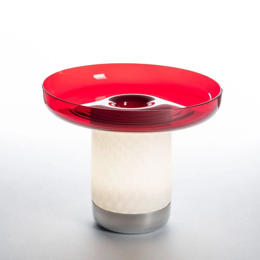 Artemide Bontà LED portable table lamp with plate diam. 26 cm.