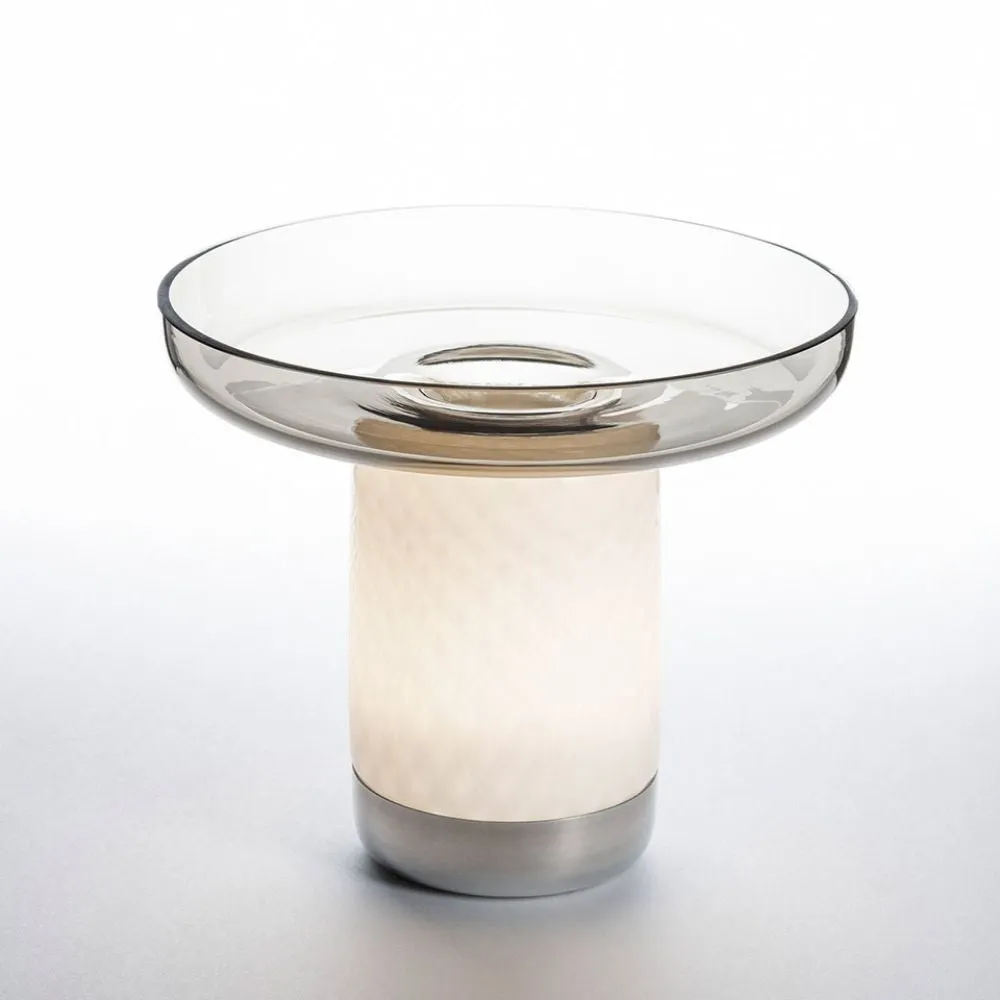 Artemide Bontà LED portable table lamp with plate diam. 26 cm.