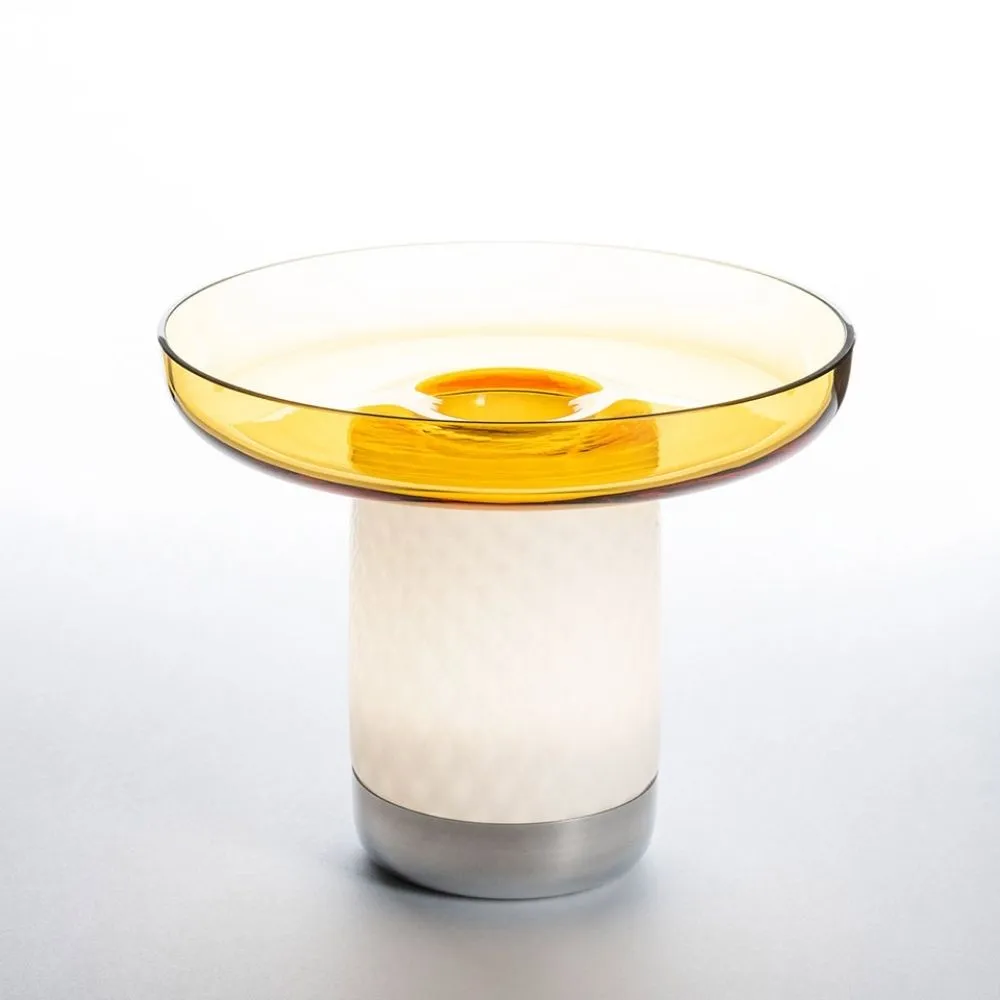 Artemide Bontà LED portable table lamp with plate diam. 26 cm.
