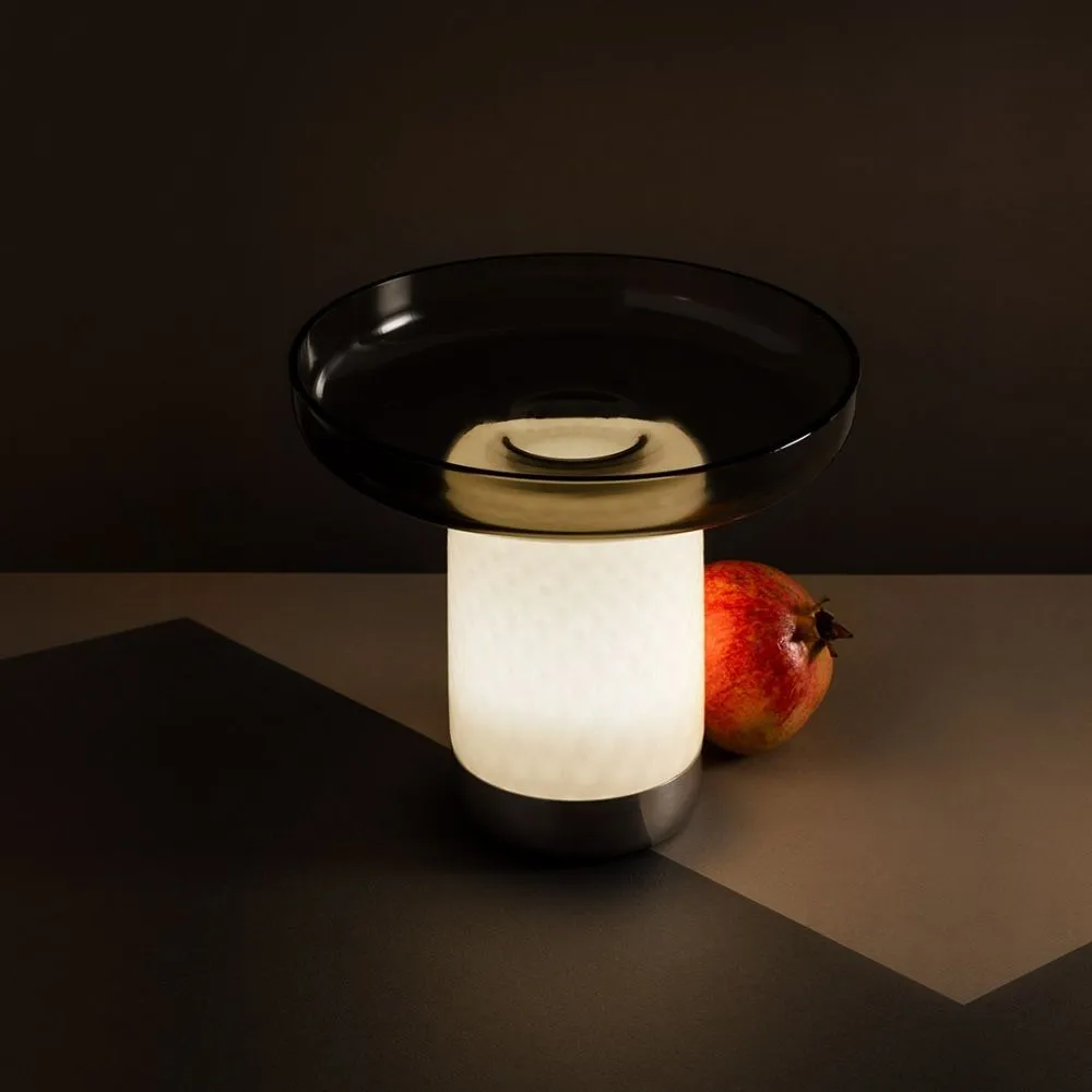 Artemide Bontà LED portable table lamp with plate diam. 26 cm.