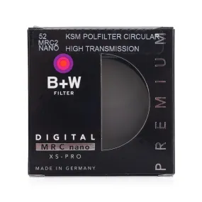 B W  52mm XS-Pro Kaesemann High Transmission Circular Polarizer MRC-Nano Filter