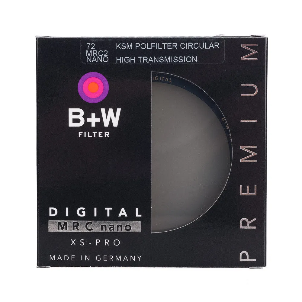 B W  72mm XS-Pro Kaesemann High Transmission Circular Polarizer MRC-Nano Filter