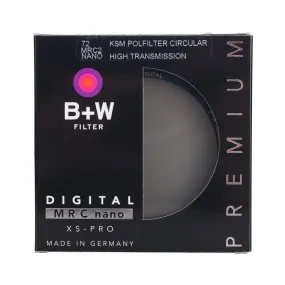 B W  72mm XS-Pro Kaesemann High Transmission Circular Polarizer MRC-Nano Filter