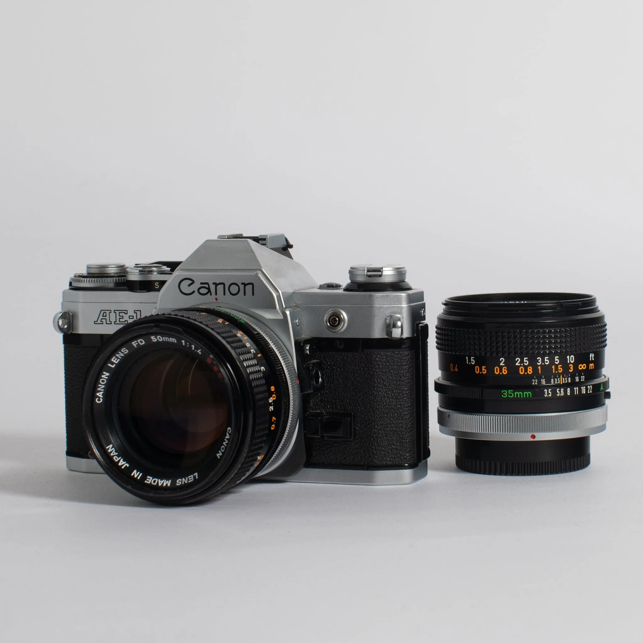 Canon AE-1 with 50mm f/1.4 and 35mm f2.8 lenses