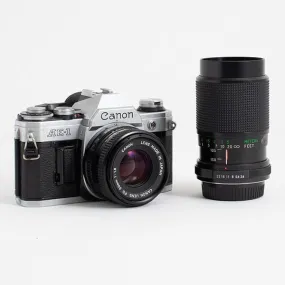 Canon AE-1 with 50mm F1.4 and 80-200mm Lenses