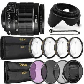 Canon EF-S 18-55mm f/3.5-5.6 IS II Camera Lens   UV CPL FLD Filters and More Accessories for Canon T5 T6 T5i T6i 70D 80D SL1
