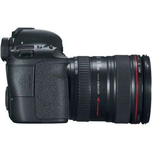 Canon EOS 6D Camera with Canon EF 24-105mm f/3.5-5.6 IS STM Lens   Pro Series Multi-Power Battery Grip For Canon DSLR Cameras