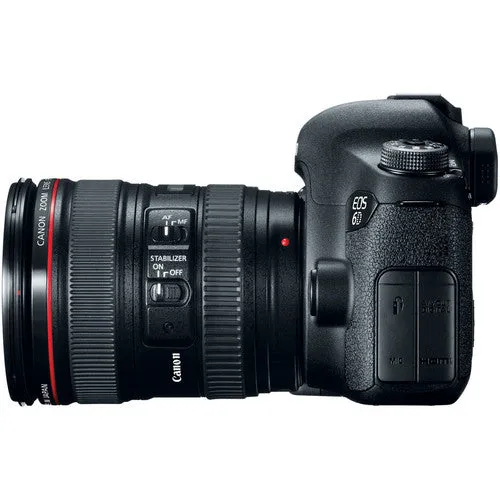 Canon EOS 6D Camera with Canon EF 24-105mm f/3.5-5.6 IS STM Lens   Pro Series Multi-Power Battery Grip For Canon DSLR Cameras