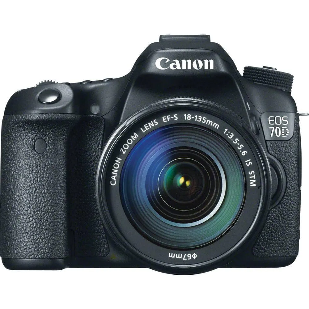 Canon EOS 70D/80D DSLR Camera with 18-135mm and 70-300mm Lenses Kit