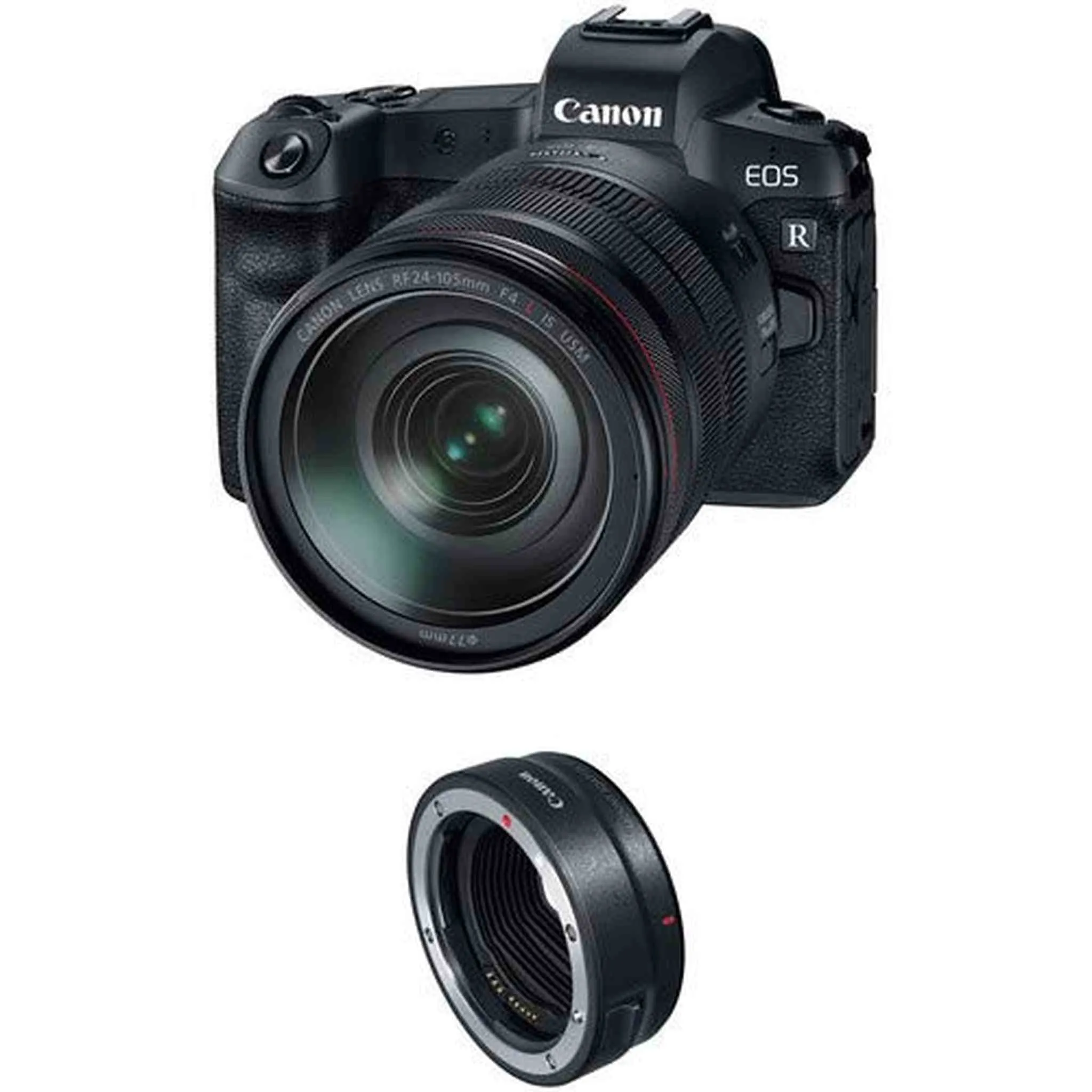 Canon EOS R Mirrorless Digital Camera with 24-105mm Lens and Mount Adapter EF-EOS R Kit (International Model) Ultimate Bundle