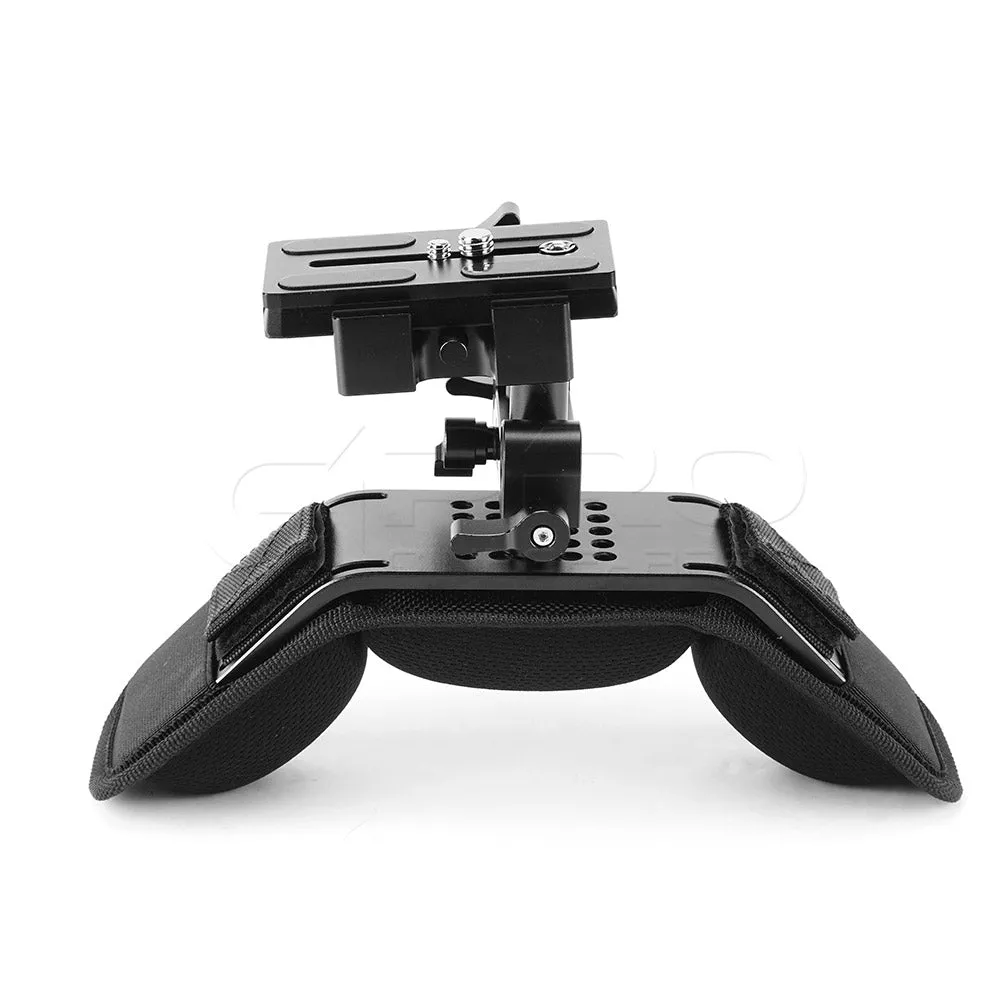CGPro Shoulder Mount With Manfrotto Quick Release Plate Assembly & Adjustable 15mm Railblock
