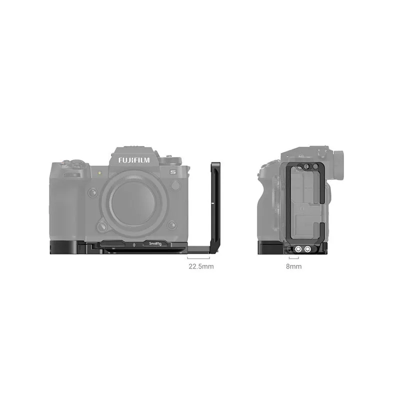 [CLEARANCE] SmallRig L Bracket with Built-in Arca-Type AR Quick Release Base Plate, 1/4"-20 Threaded Holes and Wrist Strap Hole for Fujifilm X-H2S Mirrorless Camera 3928B