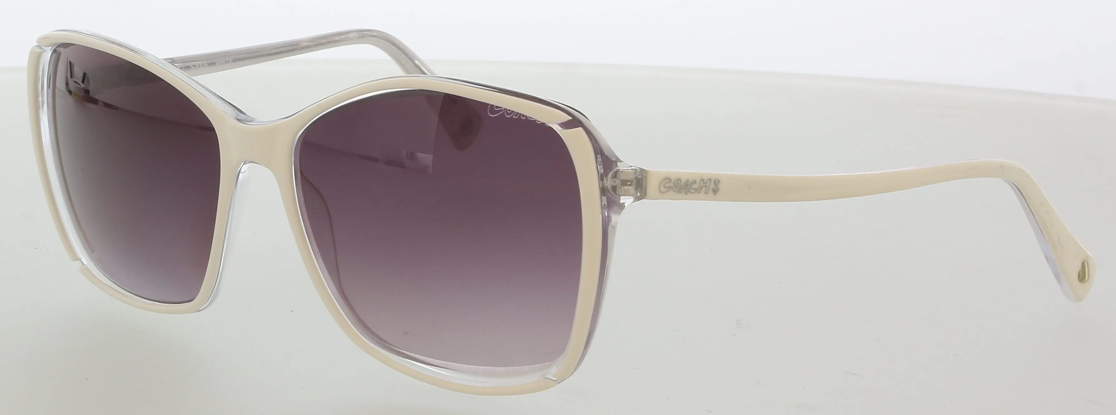 Coach S3006 White Rectangular sunglasses