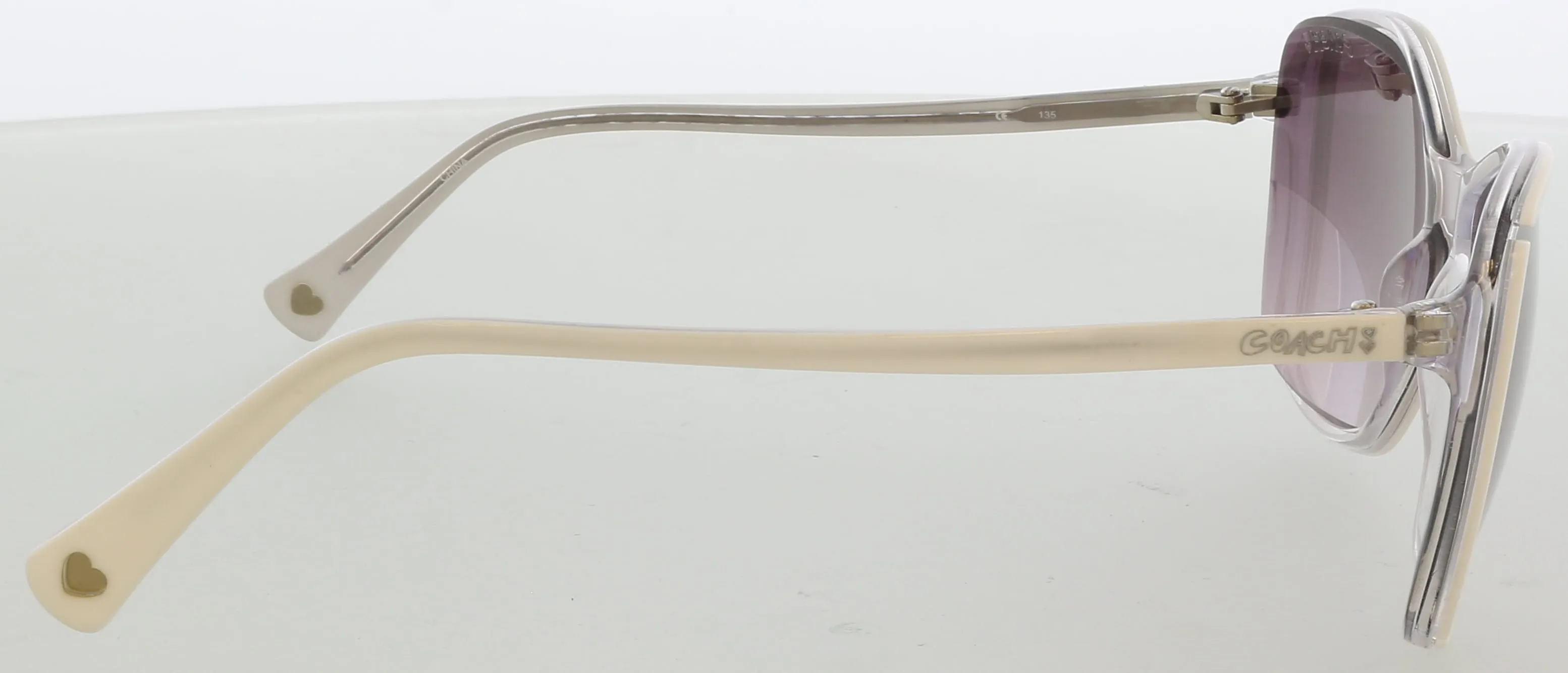 Coach S3006 White Rectangular sunglasses