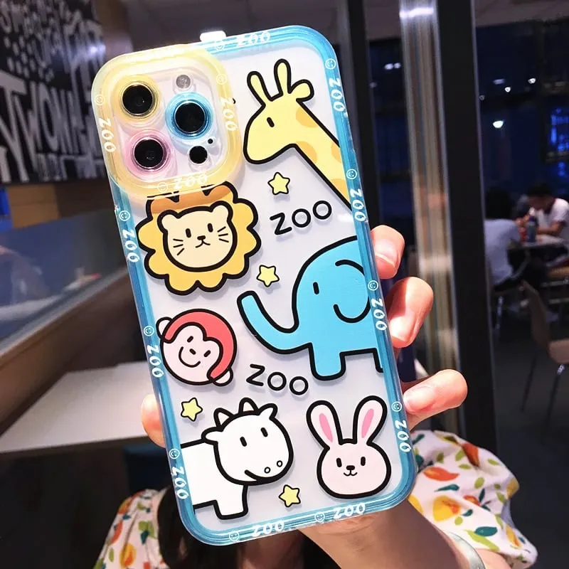 Cute Cartoon Animal Soft Silicone iPhone Case