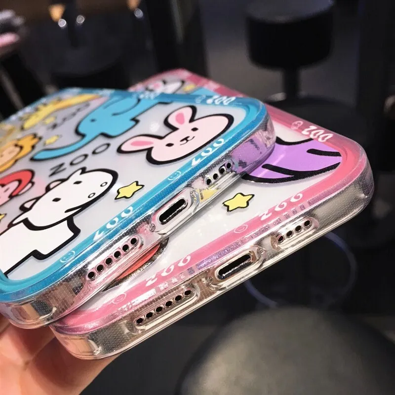 Cute Cartoon Animal Soft Silicone iPhone Case