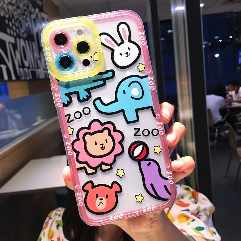 Cute Cartoon Animal Soft Silicone iPhone Case