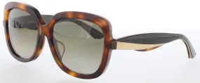 Dior ENVOL F Havana Horn Rectangular Sunglasses