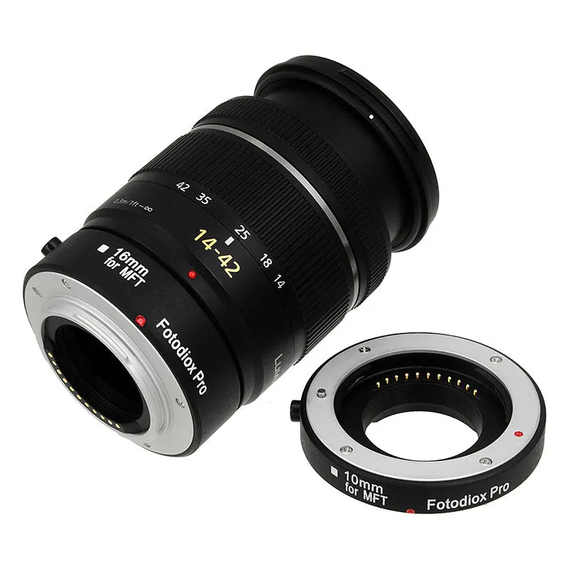 Fotodiox Automatic Macro Extension Tube Set for Micro Four Thirds (MFT, M4/3) Mount Mirrorless Cameras for Extreme Close-up Photography