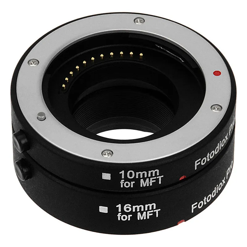 Fotodiox Automatic Macro Extension Tube Set for Micro Four Thirds (MFT, M4/3) Mount Mirrorless Cameras for Extreme Close-up Photography