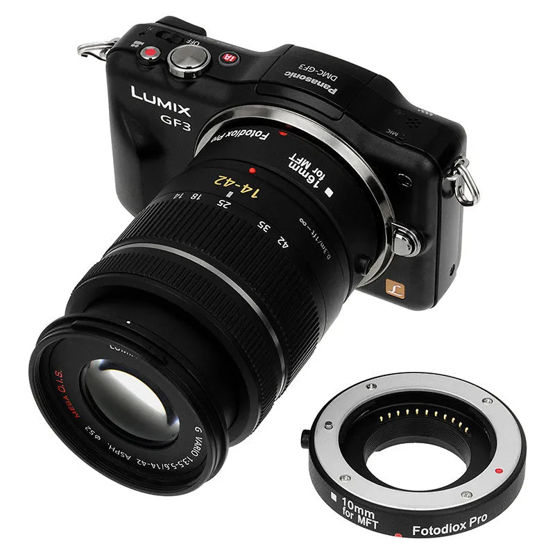 Fotodiox Automatic Macro Extension Tube Set for Micro Four Thirds (MFT, M4/3) Mount Mirrorless Cameras for Extreme Close-up Photography