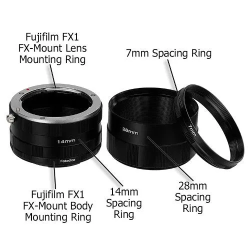Fotodiox Macro Extension Tube Set for Fujifilm Fuji X-Series Mirrorless Cameras for Extreme Close-up Photography