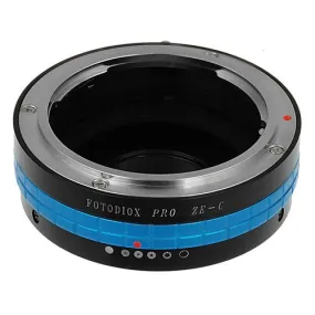 Fotodiox Pro Lens Adapter - Compatible with Mamiya 35mm (ZE) SLR Lenses to C-Mount (1" Screw Mount) Cine & CCTV Cameras with Built-In Aperture Control Dial