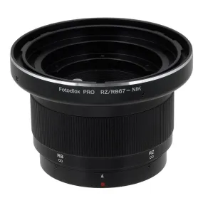 Fotodiox Pro Lens Mount Adapter - Mamiya RB67/RZ67 Mount Lens to Nikon F Mount SLR Camera Body with Built-In Focusing Helicoid