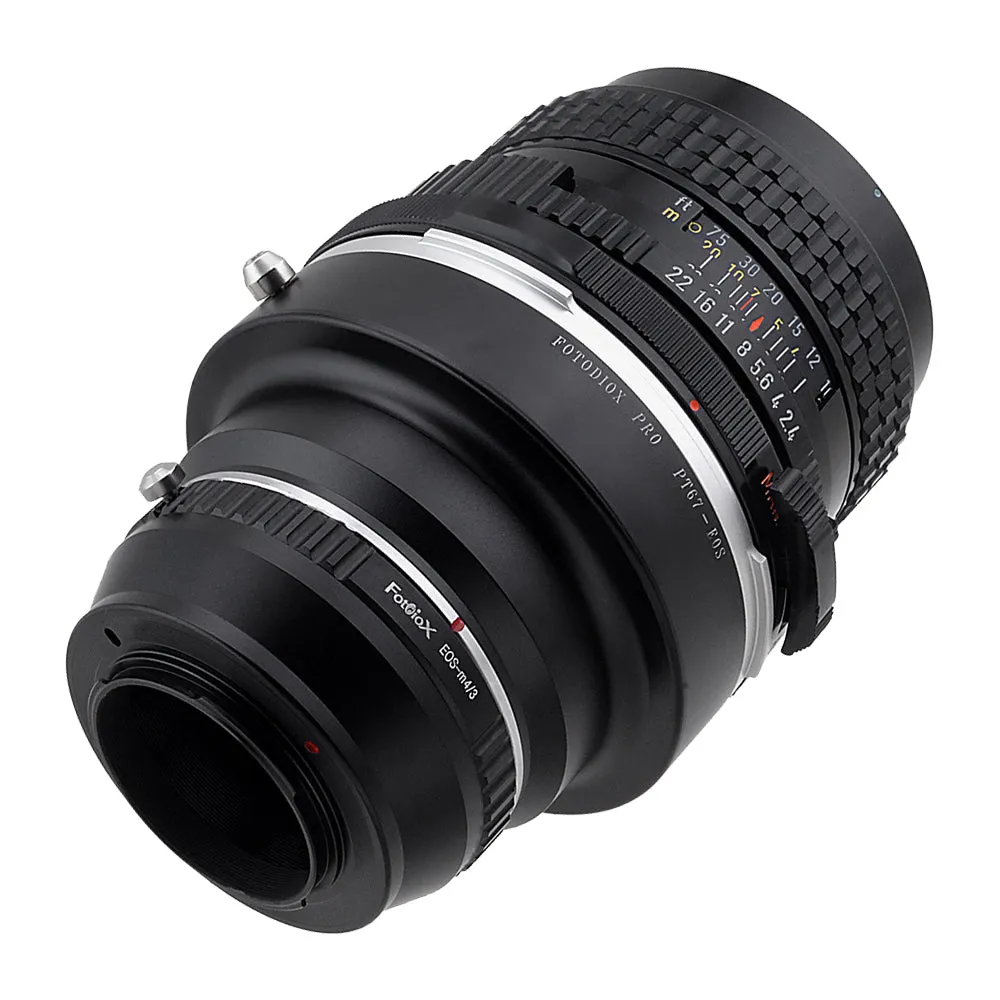 Fotodiox Pro Lens Mount Adapter - Pentax 6x7 (P67, PK67) Mount Lenses to Micro Four Thirds (MFT, M4/3) Mount Mirrorless Camera Body