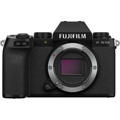 Fujifilm X-S10 Mirrorless Camera Essential Bundle   (Black) with XC 15-45mm OIS PZ & XC 50-230mm OIS II Lenses   SanDisk 128GB Extreme SDXC
