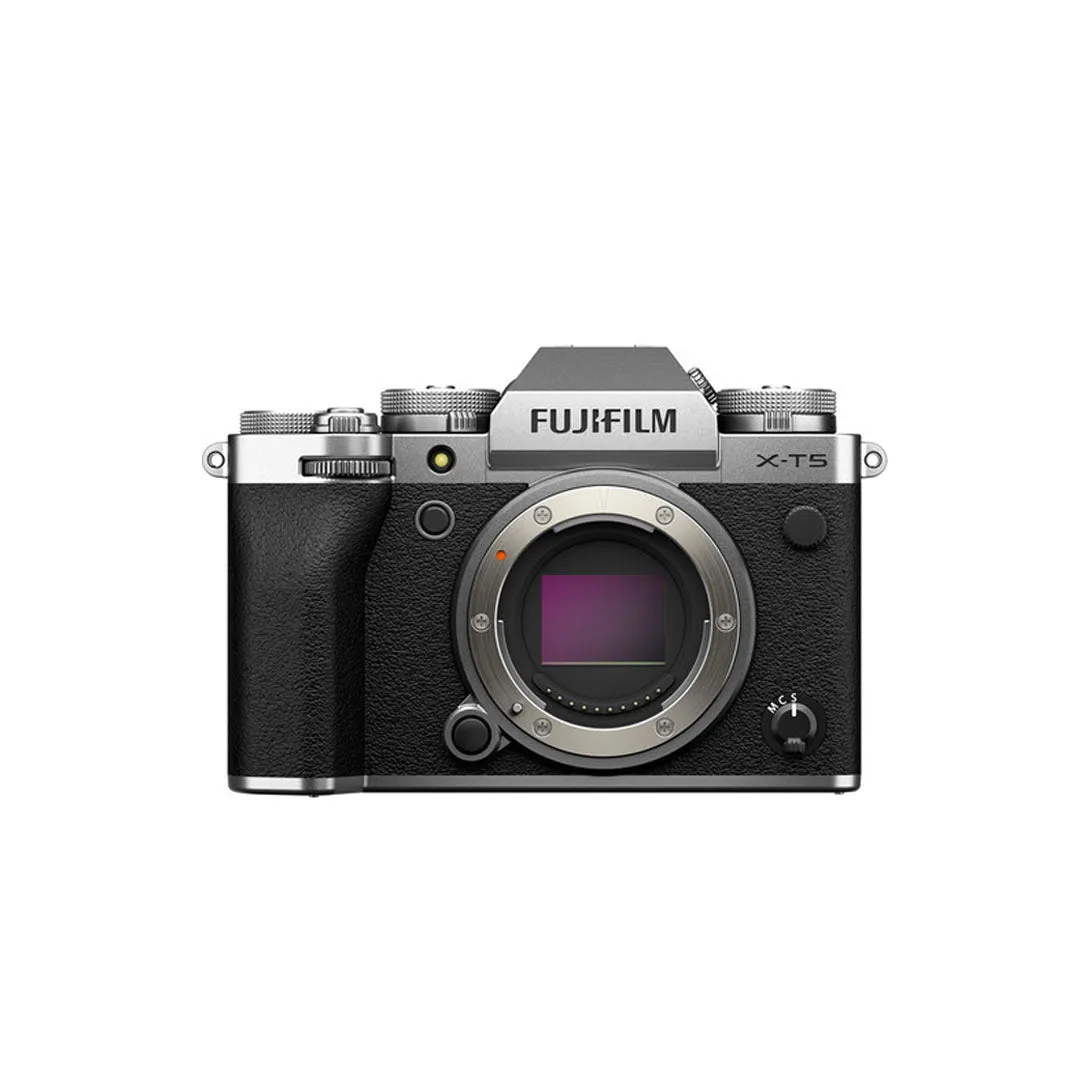 FUJIFILM X-T5 Body with XF 16-80mm f/4 OIS WR / 16-50mm f/2.8-4.8 R LM WR / 18-55mm f/2.8-4 R LM OIS Lens Mirrorless Camera Kit with 40MP APS-C X-Trans CMOS 5 HR BSI Sensor, X-Processor 5, and 7-Stop In-Body Image Stabilization