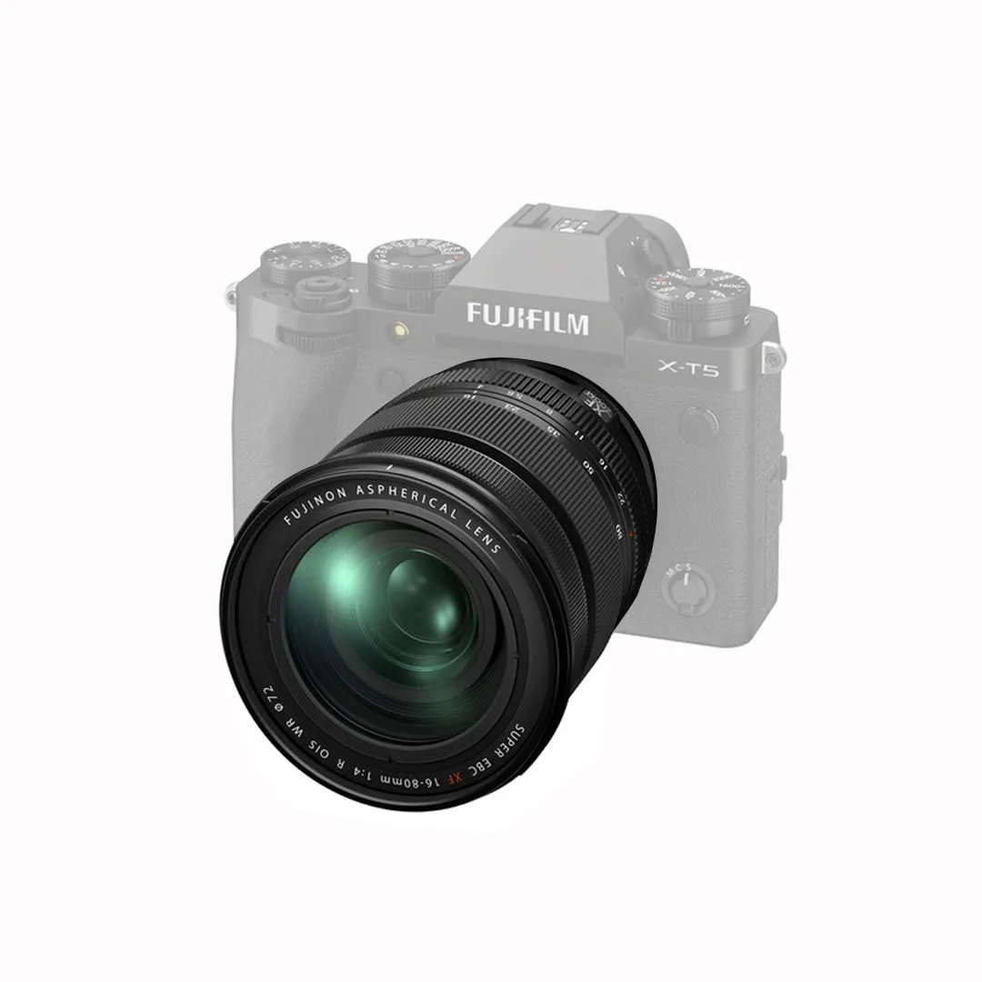 FUJIFILM X-T5 Body with XF 16-80mm f/4 OIS WR / 16-50mm f/2.8-4.8 R LM WR / 18-55mm f/2.8-4 R LM OIS Lens Mirrorless Camera Kit with 40MP APS-C X-Trans CMOS 5 HR BSI Sensor, X-Processor 5, and 7-Stop In-Body Image Stabilization
