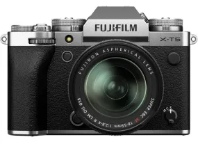 Fujifilm X-T5 Mirrorless Camera (Silver) with XF 18-55mm F2.8-4 Lens