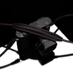 Gariz XS-CSNLBKR Black Red Stitching 115cm / 45" Leather Camera Neck & Shoulder Strap for Mirrorless Cameras