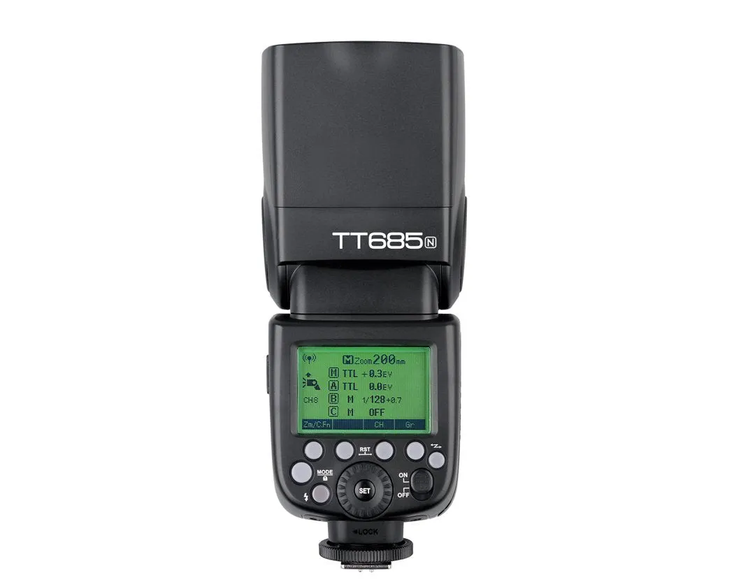 Godox Speedlite TT685N Nikon 2.4G Flash with GP Rechargeable Batteries