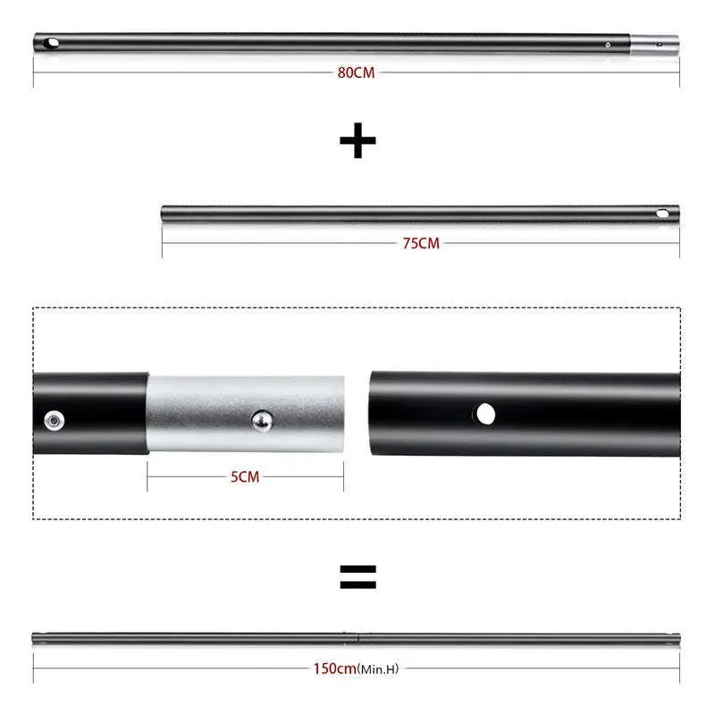 Heavy Duty Aluminum Backdrop Support System, 2.6x3M, Hridz