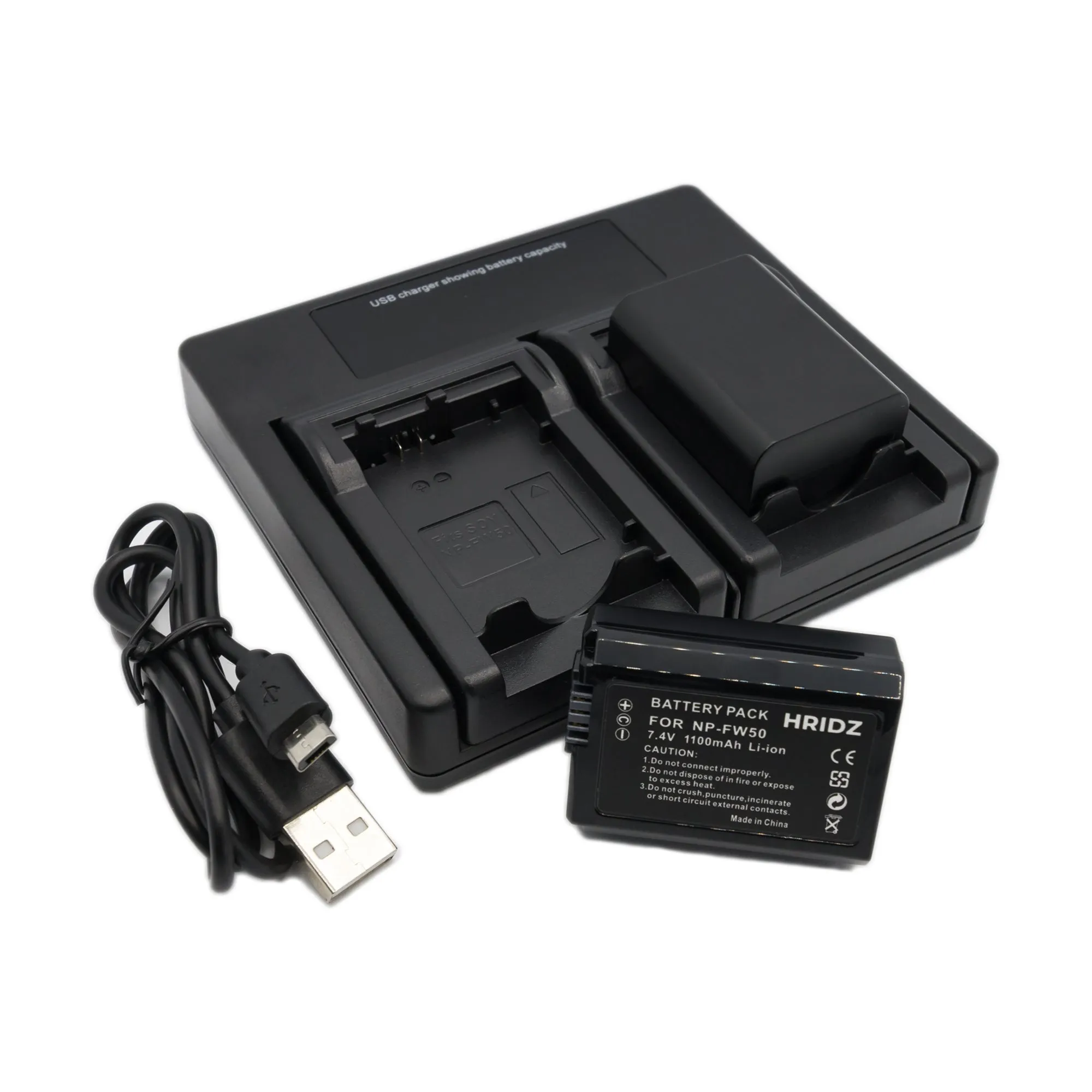 Hridz NP-FW50 Battery & Charger Pack for Sony NP-FW50 and SLT-A33,A35,A37,A55V, DSC-RX10