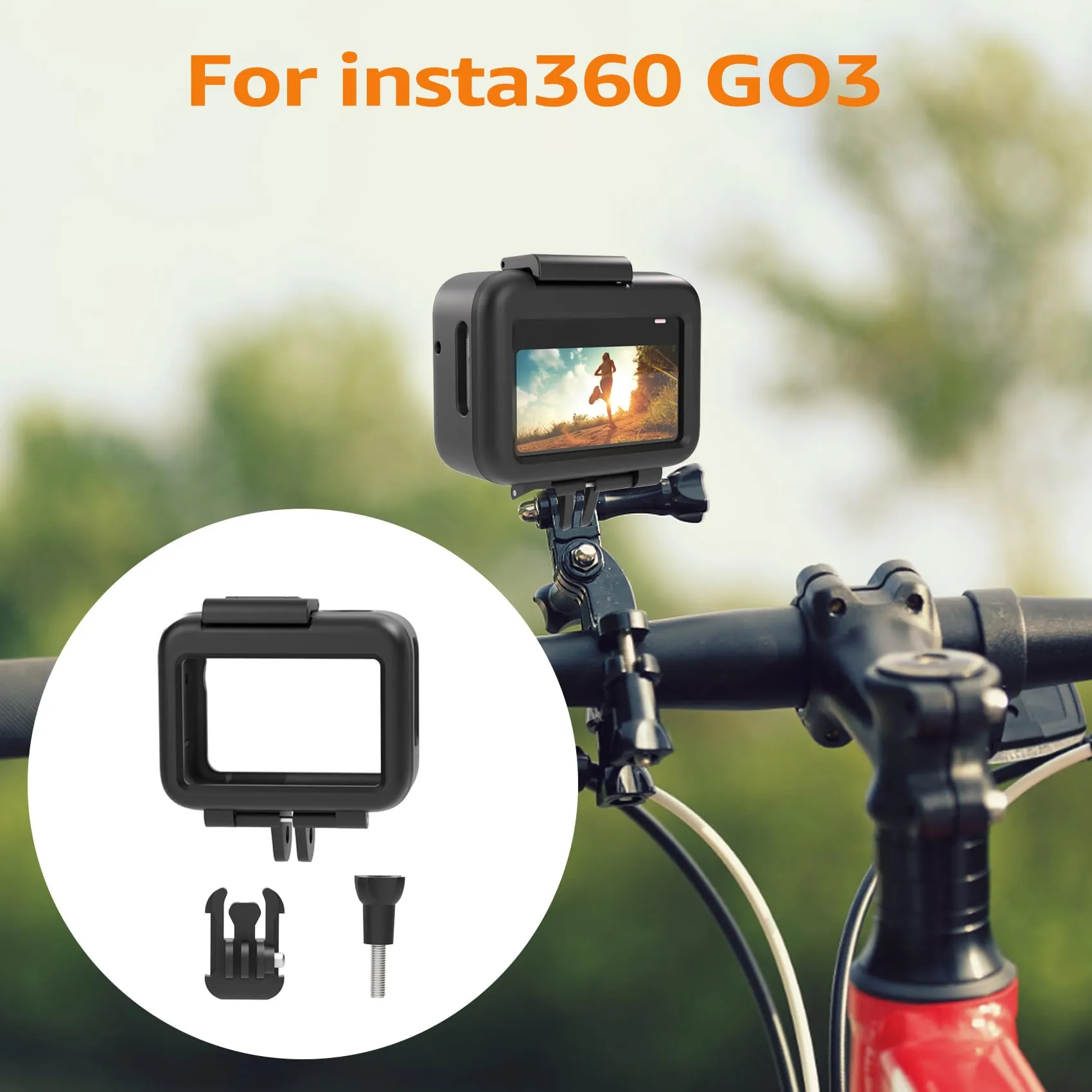 Insta360 GO 3 Protective Frame Cage with 1/4" Threaded Adapter  | Black