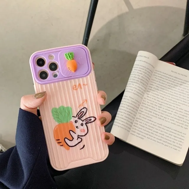 Kawaii 3D Cartoon Bear iPhone Case
