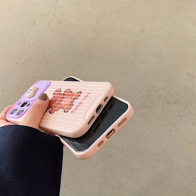 Kawaii 3D Cartoon Bear iPhone Case