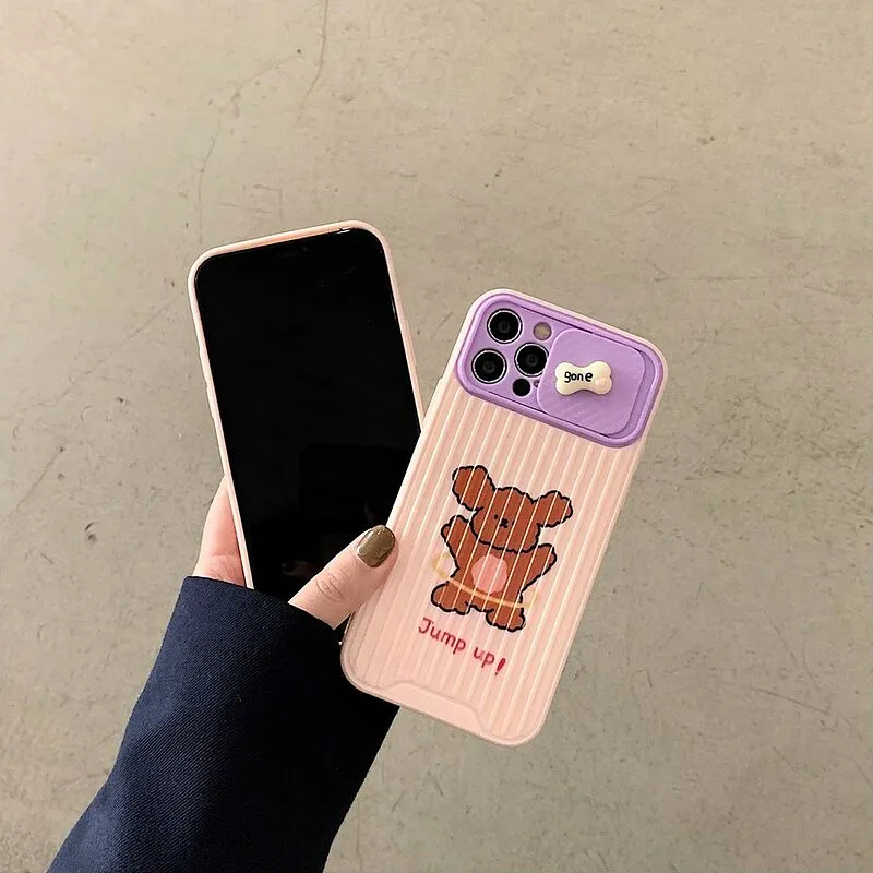 Kawaii 3D Cartoon Bear iPhone Case